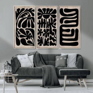 Canvas Print Wall Art Abstract Art Boho, Framed Boho Art