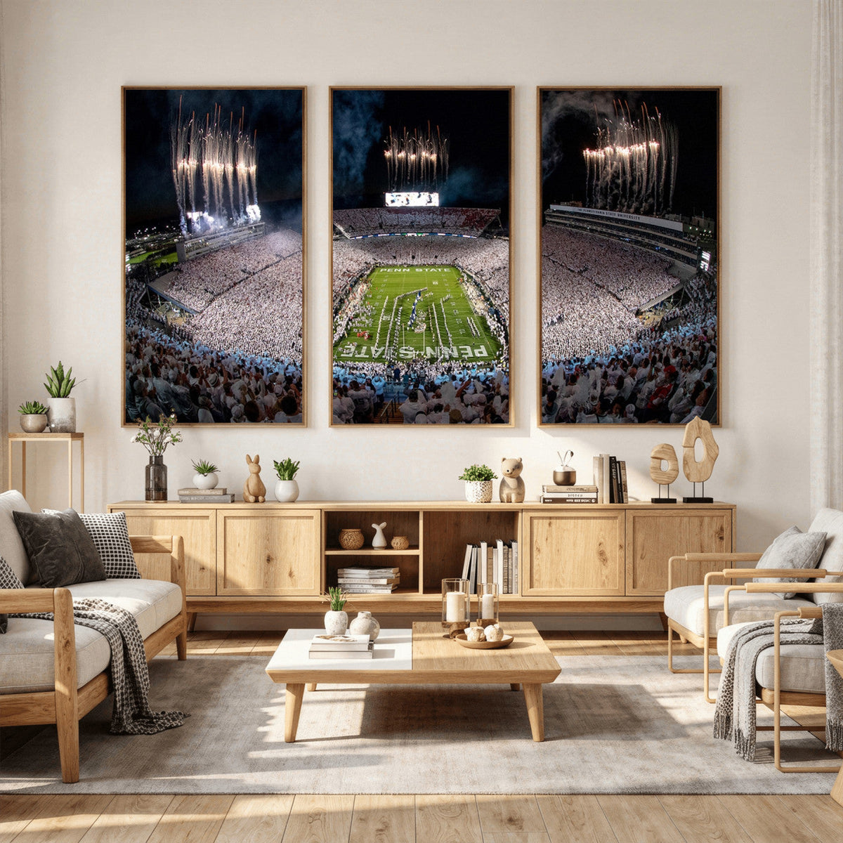 Penn State Football Wall Art Canvas Print – Framed Stadium