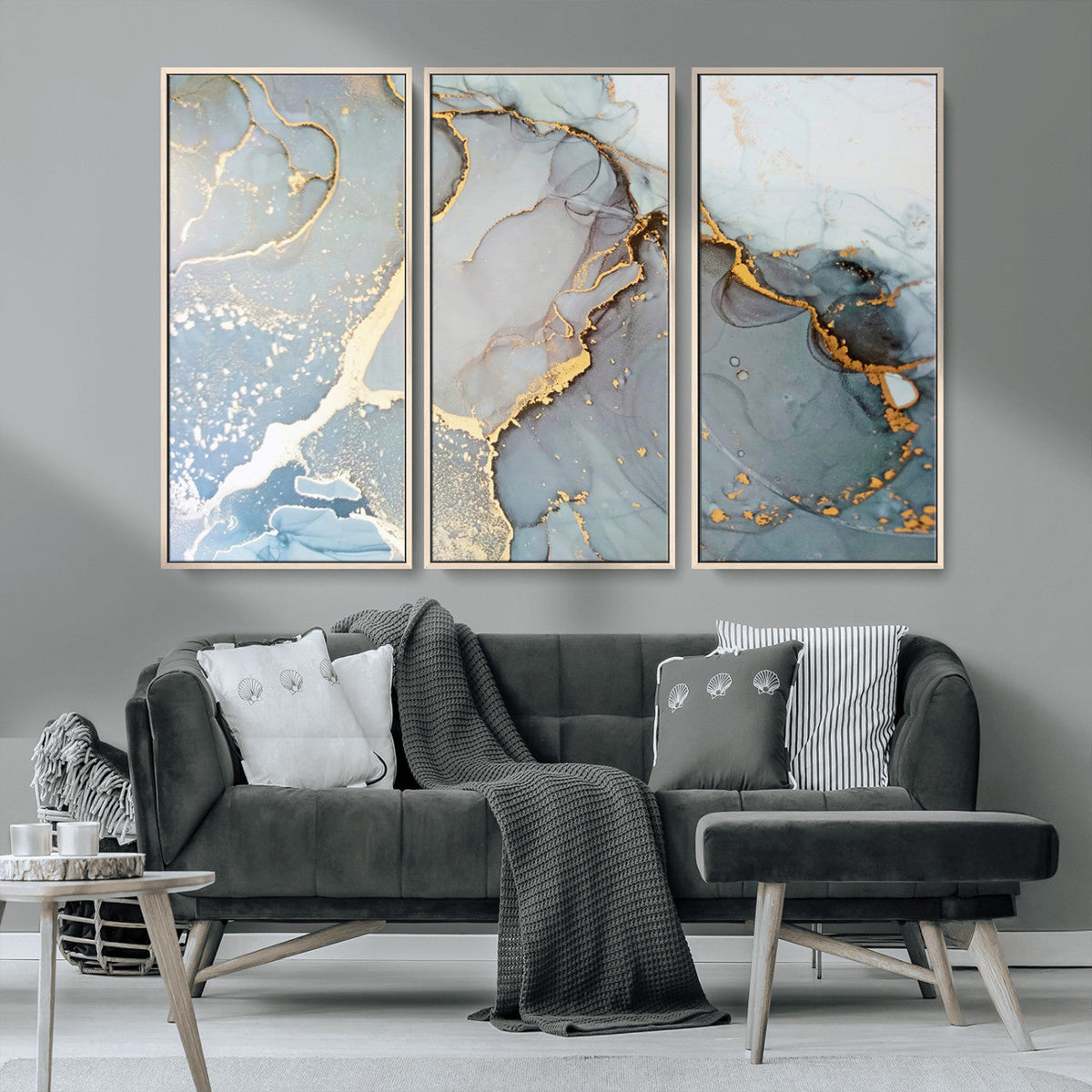 Large Abstract Marble Wall Art Canvas Print for Living Room