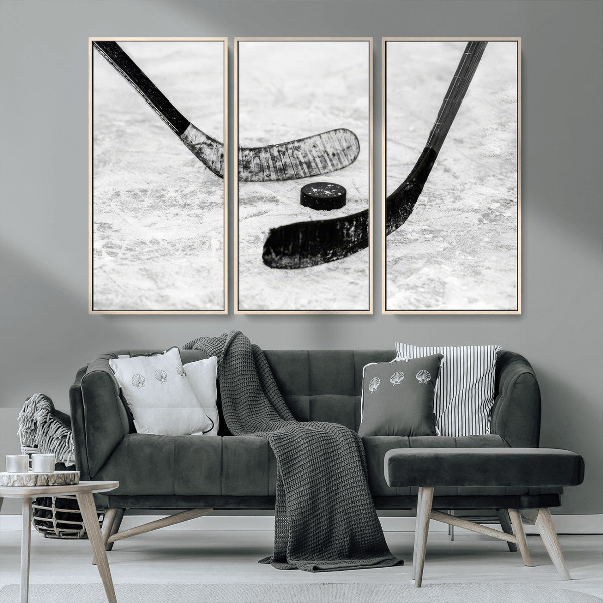 Winter Ice Hockey Sport Canvas Wall Art Print - Hockey Wall