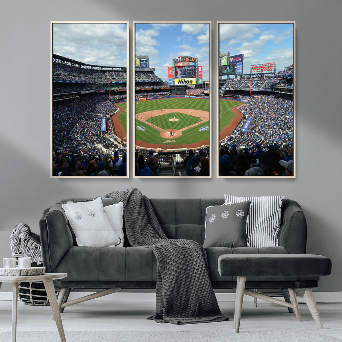 New York Mets Baseball Team Print - Citi Field Stadium Wall