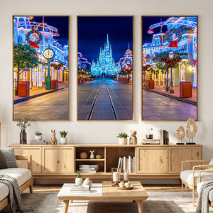 Disney Wall Art | Castle Large Wall Art Disney Magic Kingdom