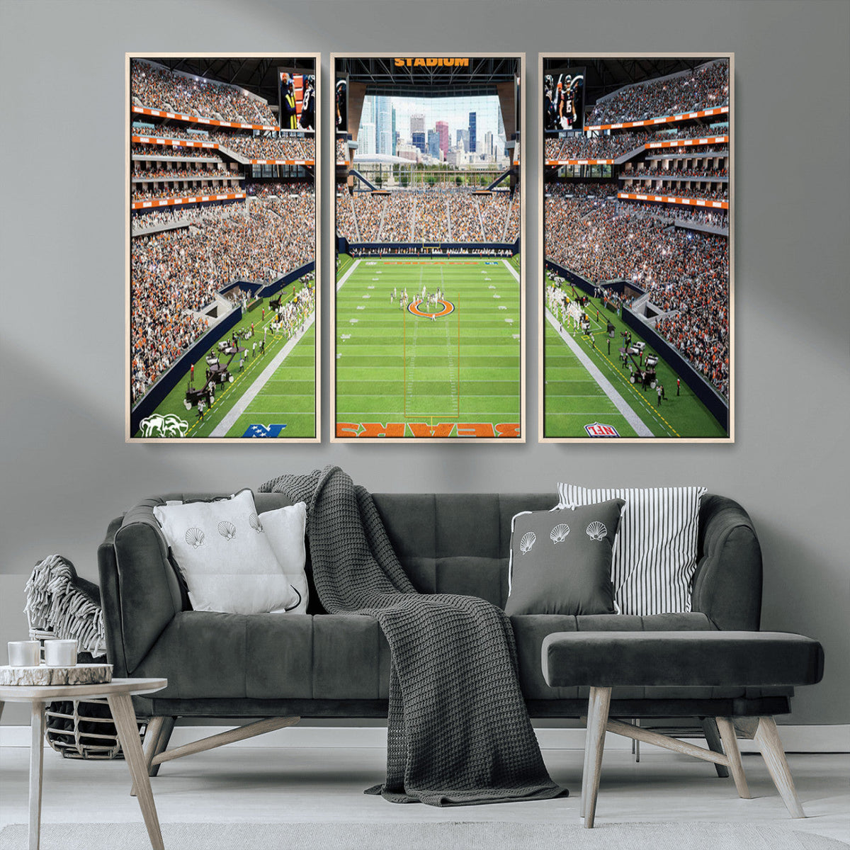 Chicago Bears Soldiers Field Wall Art Canvas Print – Framed
