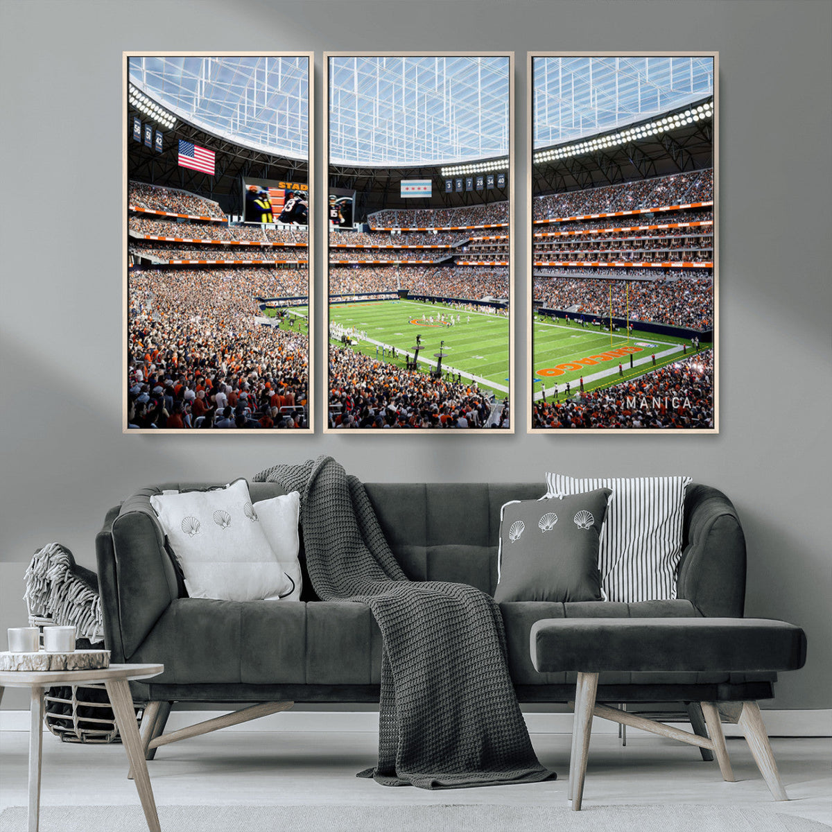 Chicago Bears Soldiers Field Wall Art Canvas Print – Framed