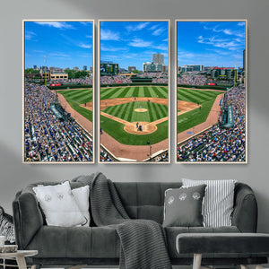 Wrigley Field Baseball Stadium Canvas Wall Art – Packed