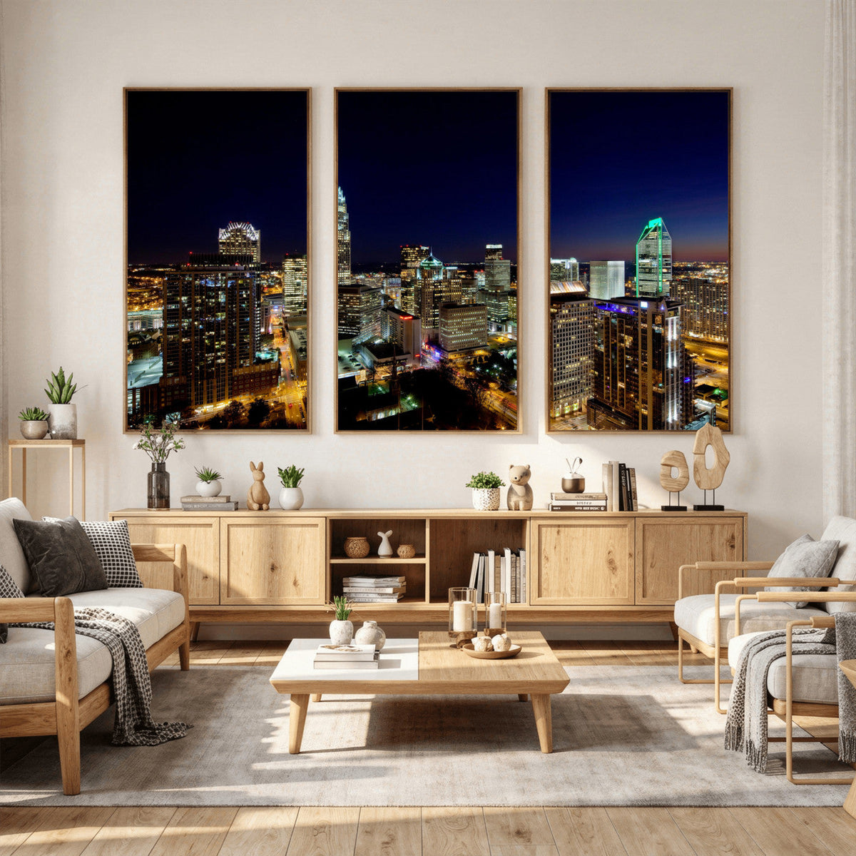 Atlanta Skyline Wall Art Canvas Print – Modern Cityscape