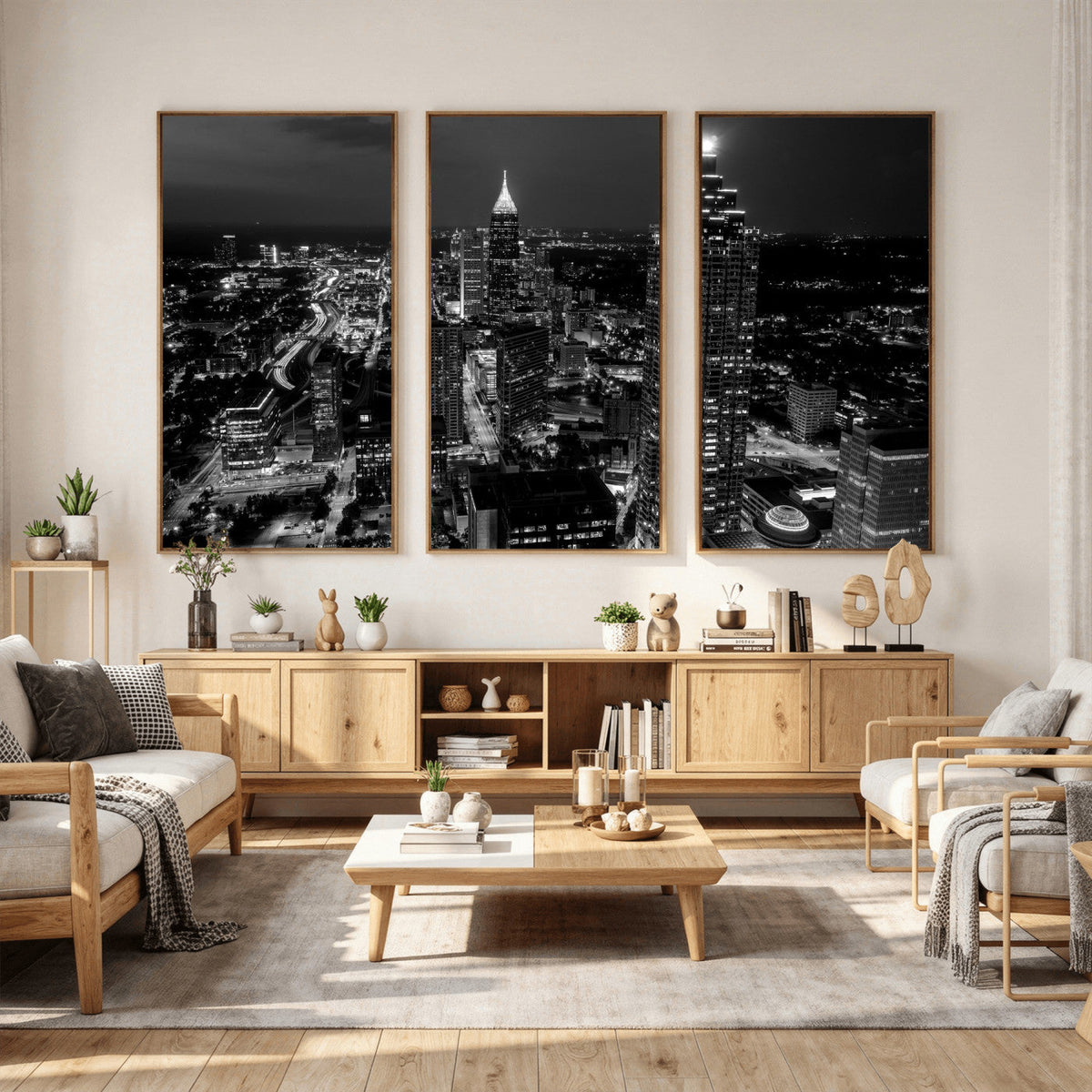 Atlanta Skyline Wall Art Canvas Print, Atlanta Downtown