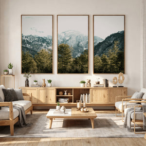 Mountain Forest Wall Art Canvas Print, Alpine Landscape