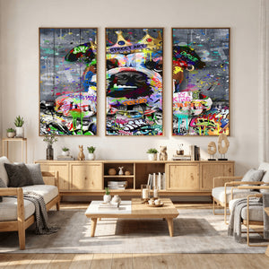 Graffiti Dog Wall Art Decor for Teen Bedroom - Abstract