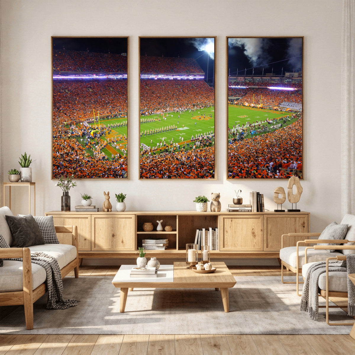 Clemson Football Stadium Wall Art Canvas Print, College