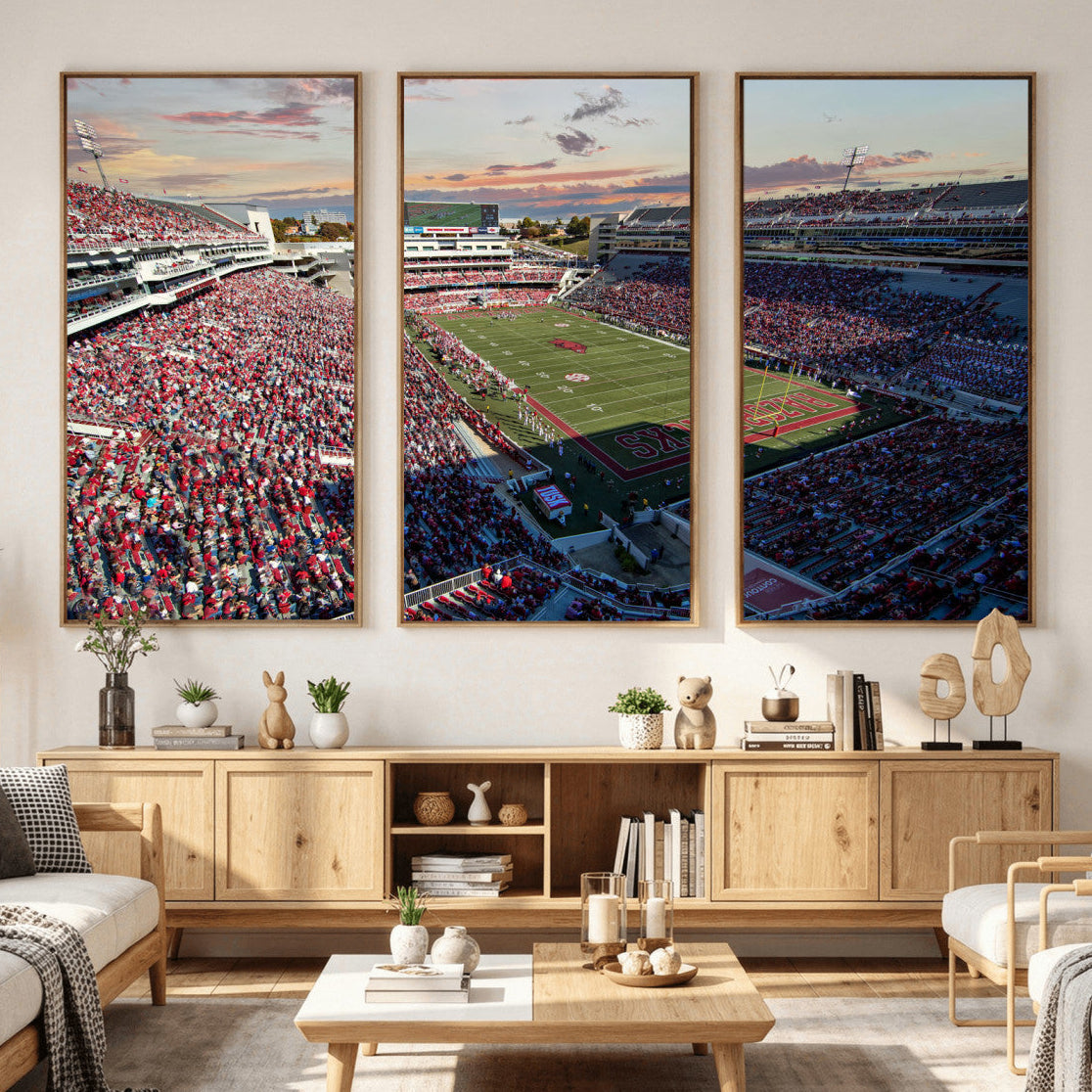Donald W. Reynolds Razorback Stadium Wall Art Canvas Print –