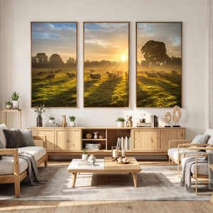 Sheep Wall Art Canvas Print – Rural Farm Animal Artwork