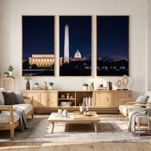 Washington White House Skyline Wall Art Canvas Print –