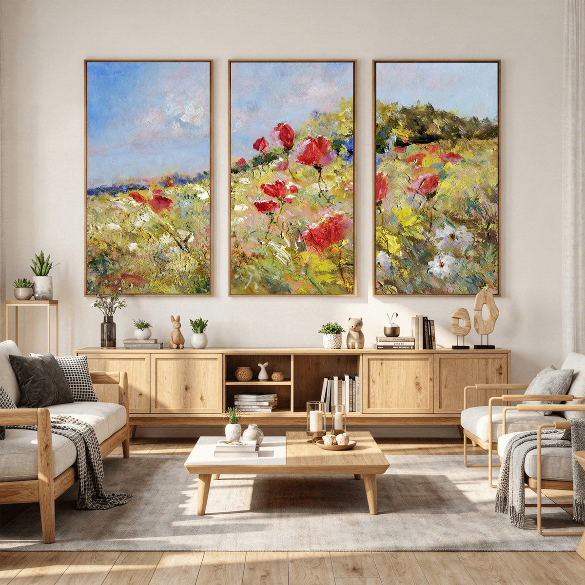 Abstract Mountain Landscape Wall Art Canvas Print – Textured