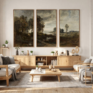 Adolf Dressler Landscape of the Oder River Wall Art Canvas