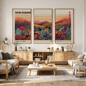 Yayoi Kusama Colorful Landscape Wall Art Canvas Print –