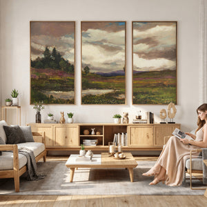 Gustav Macoun Heathland Canvas Print, Czech Landscape Oil
