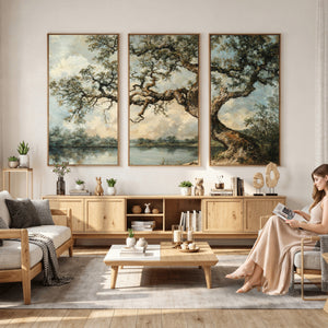 Old Oak Tree Canvas Wall Art, Turner Inspired Romantic