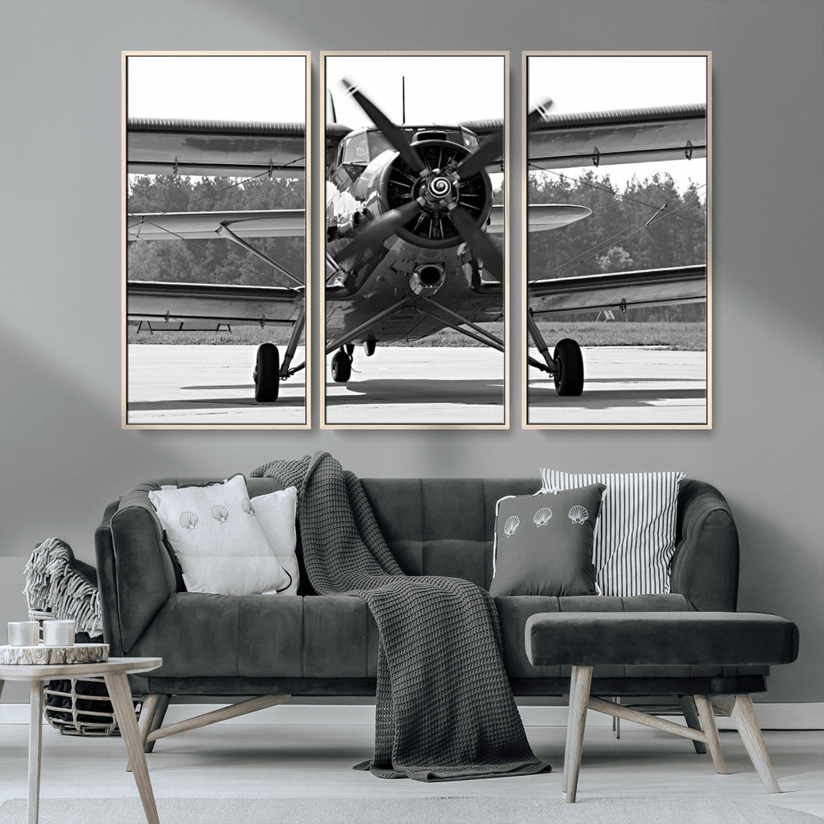 Wall Art Old War Plane Canvas Print
