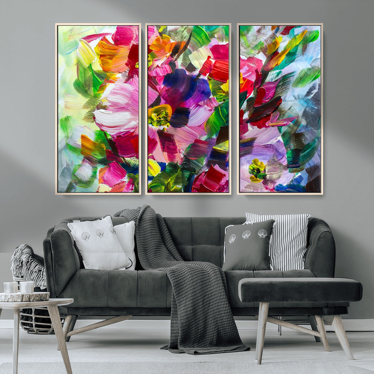 Oil Flower Abstract Canvas Print