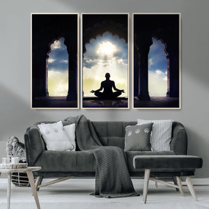 Women and Yoga Wall Art Canvas Print
