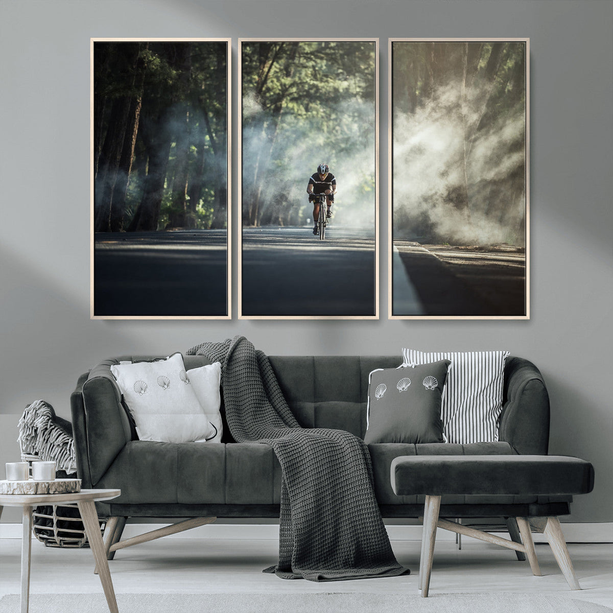 Cycling Road Bike in the Morning, Cycling Road Bike Canvas