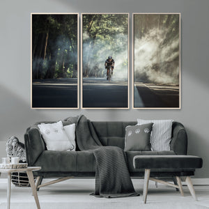 Cycling Road Bike in the Morning, Cycling Road Bike Canvas