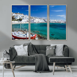 Santorini Wall Art Canvas Print