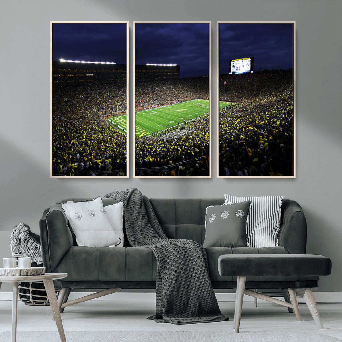 Michigan Wolverines Football Canvas Wall Decor, Football