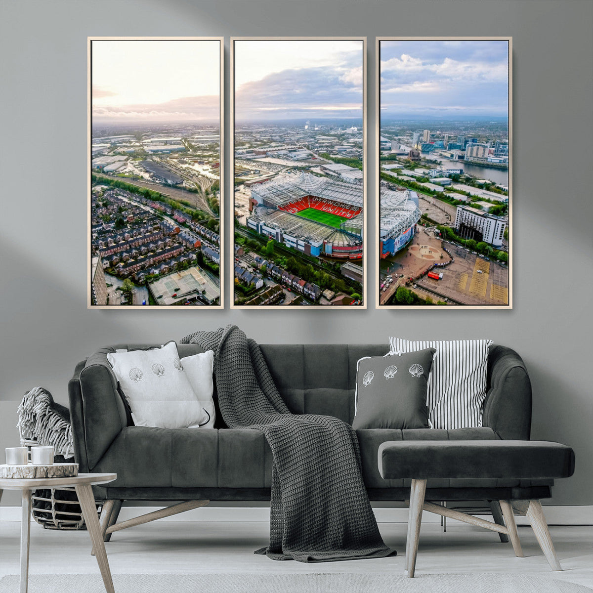 Old Trafford Manchester United Stadium Wall Art Canvas Print