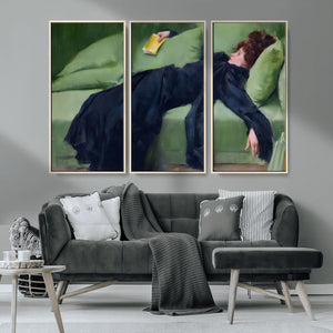 Decadent Girl by Ramon Casas Wall Art Canvas Print, Framed