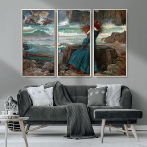 Miranda by the Shore Wall Art Canvas Print – Tempest Scene