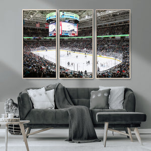 Sharks Arena Blackhawks Sharks Ice Hockey Stadium Wall Art
