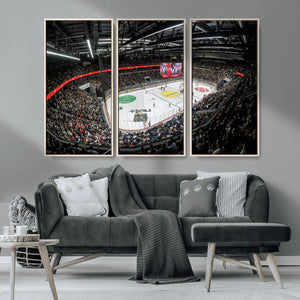 Vaudoise Lausanne Ice Hockey Arena Stadium Wall Art Canvas,