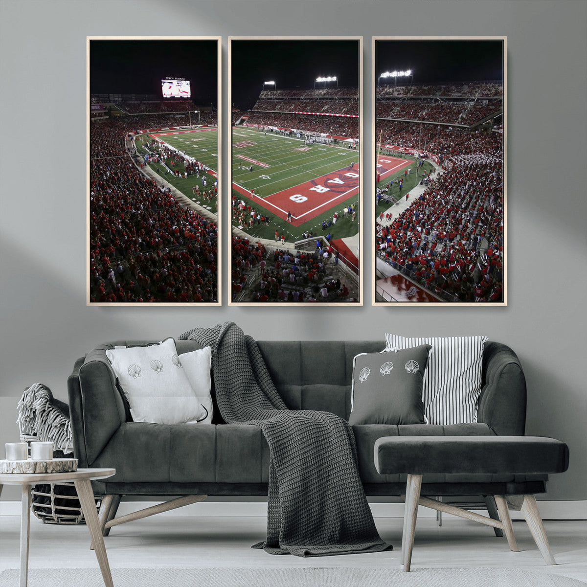Houston Cougars Football Team Print - Houston TDECU Stadium