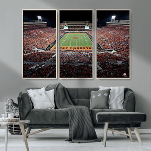 Oklahoma State Cowboys Canvas Print, Football Team Print -
