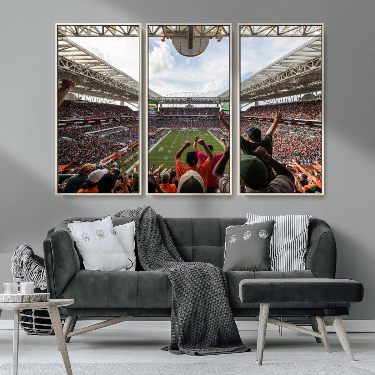 Miami Hurricanes Football Team Wall Art Print - Miami Hard