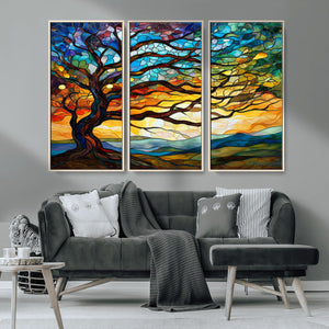 Mosaic Tree Wall Art | Ready to Hang Stained Glass Style