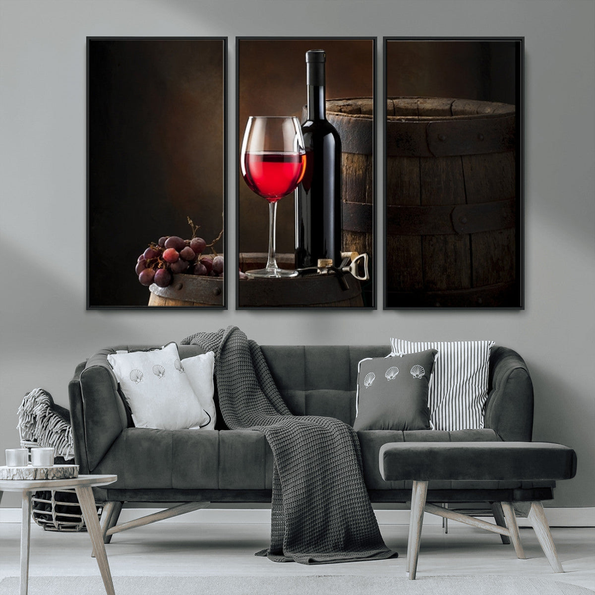 Red Wine and Bottle Canvas Print