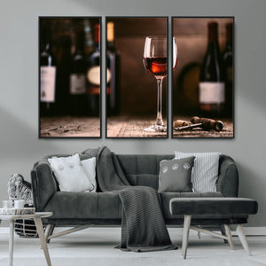 Red Wine and Bottle Canvas Print
