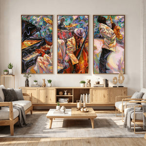 African American Jazz Art Music Abstract Wall Art Painting
