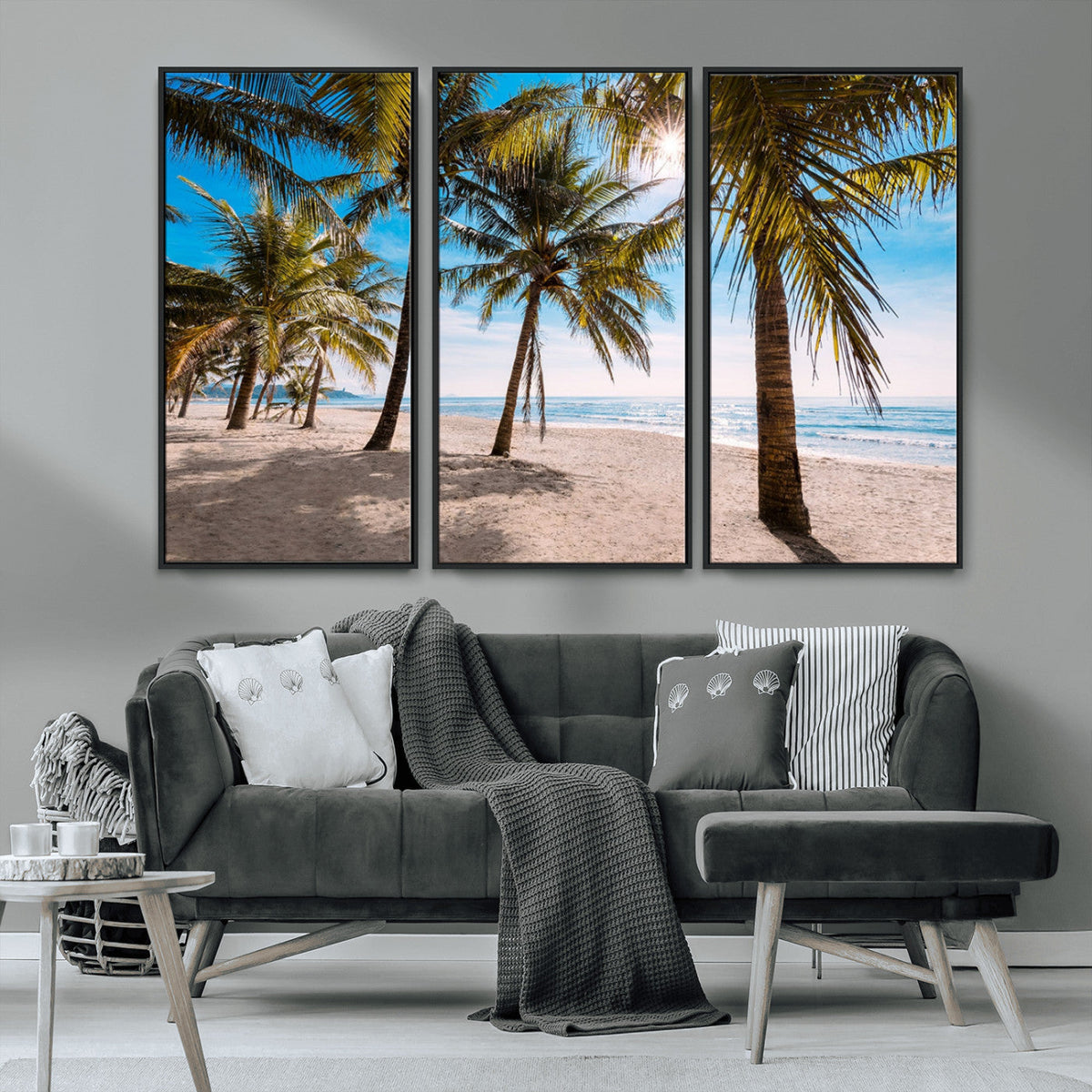 Palm Beach Tropical Island Wall Art Canvas Print