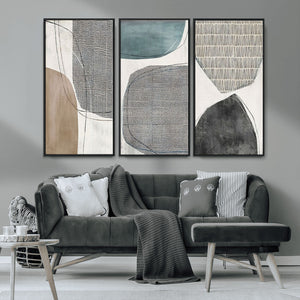 Canvas Print Wall Art Abstract Art Boho, Framed Boho Decor