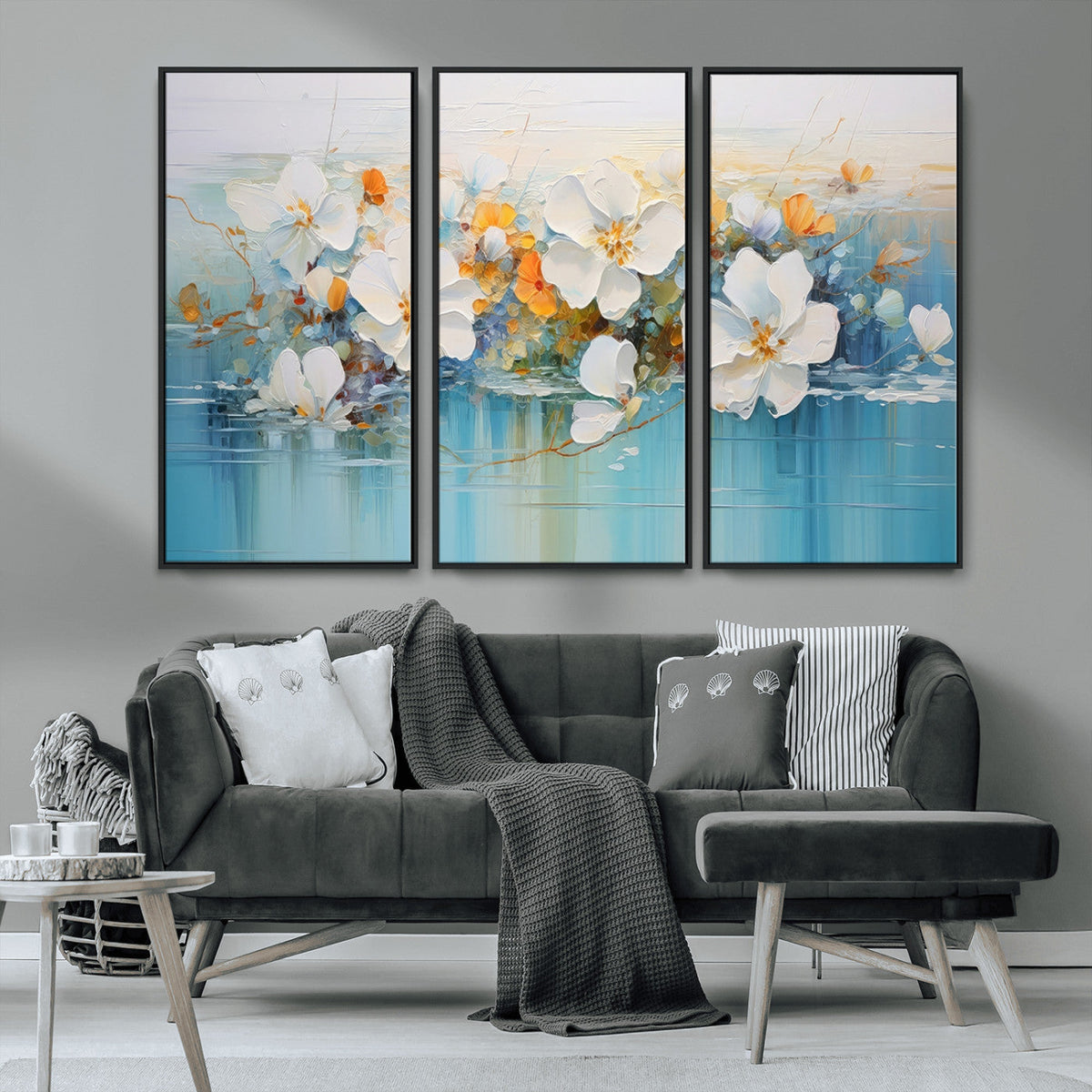 Abstract Flower Wall Art Canvas Print