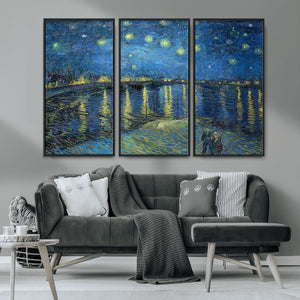 Vincent van Gogh Starry Night over the Rhone Abstract Wall