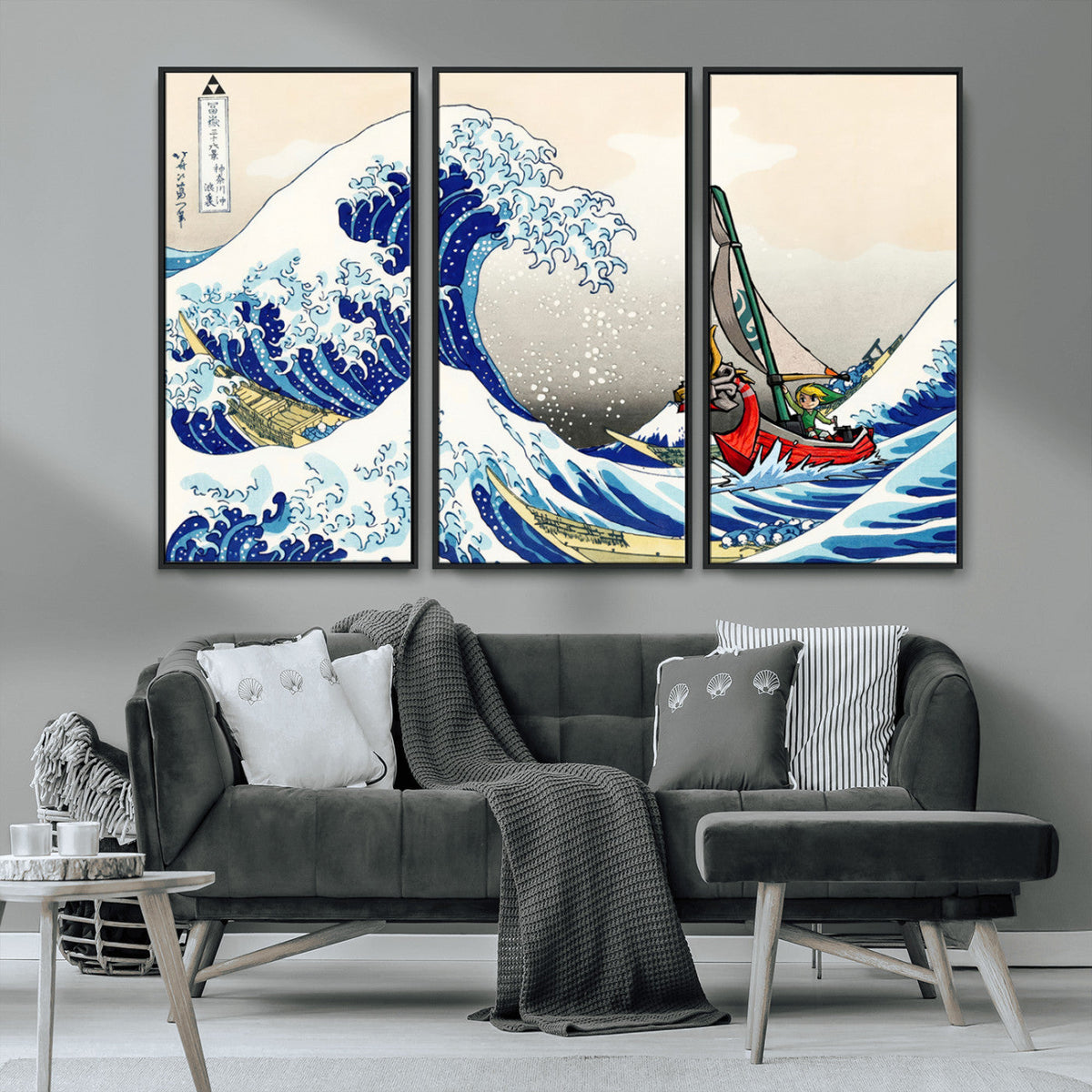 Katsushika Hokusai Kanagawa Giant Wave Wall Art Canvas Print