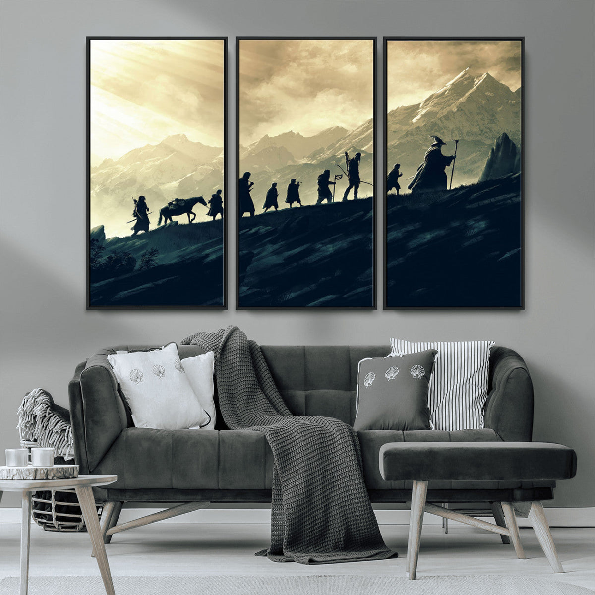 Fellowship Journey Wall Art – Fantasy Adventure Canvas Print