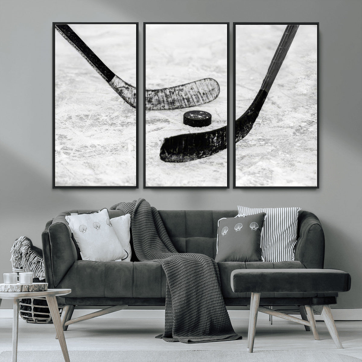 Winter Ice Hockey Sport Canvas Wall Art Print - Hockey Wall