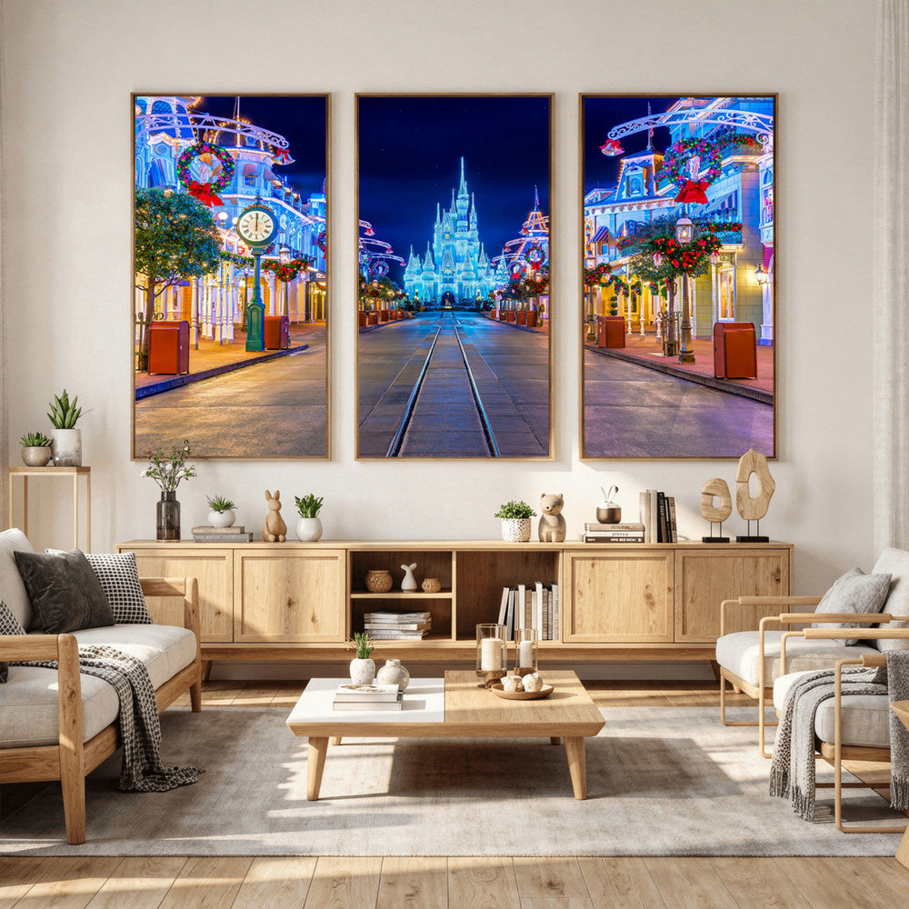 Disney Wall Art | Castle Large Wall Art Disney Magic Kingdom