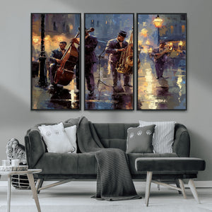 Afro Abstract Jazz Music Wall Art Canvas Print – Colorful